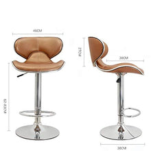 BDLYZ Yxsd Bar Sgabelli con Schienale, Similpelle Esterno, Regolabile Girevole di Gas dell'elevatore, Chrome poggiapiedi e Base for la Prima Colazione, Contatore, Cucina e casa Sgabelli (Color : C)