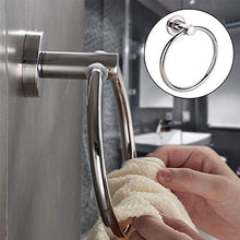 Anelli Porta Salvietta,Guador 2 Pezzi Anello Parete Anelli Portasciugamani Acciaio Inossidabile Portasalviette Anello Appendiabiti Per Bagno E Cucina(Argento)