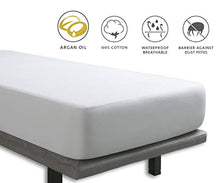 tural - Coprimaterasso Impermeabile con Trattamento all’Olio di Argan | Traspirante | Spugna 100% Cotone. Misura 150x190/200 cm