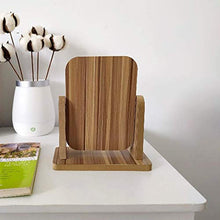Specchio da toeletta in legno Specchio da scrivania rettangolare Specchio da tavolo portatile Specchio per il trucco Specchio da bagno da viaggio per studenti Ragazze da donna Bagno da barba Make Up S