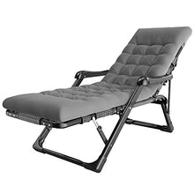 SHUAIIJUAN Sedia per il tempo libero domestico Folding Chair Giardino Sdraio Reclining Outdoor Patio campeggio da letto for adulti Childildren Prato sedie a sdraio con comodi CUushion Max.250kg - Grey