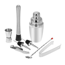 Wenzhihua Set di Miscelazione per Cocktail Kit Miscelatore di Shaker da 350 Ml Professionale in Acciaio Inossidabile da 8pcs con Jigger di Cabkscrew MudDlerStrumento A Barre