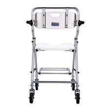 MGMDIAN Uomo Anziano con Sedia da Bagno con Ruote - Sedia da Doccia Sedia da Bagno Donna Incinta Sedia da Doccia Antiscivolo - Sgabello da Bagno con Doccia Accessori da Bagno