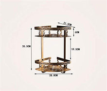 GJJSZ Scaffali per cestini triangolari a Due Piani in Alluminio Spaziale Antico,mensola angolare retrò per Bagno/mensola per Il Bagno