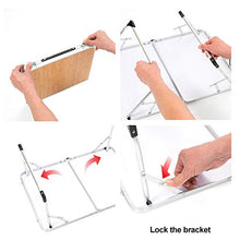 Camping Tavolo Pieghevole Leggero Beach Borsa Pesante Portatile da Tavolo in Alluminio con Carry Bag Outdoor Barbecue Viaggiare Bamboo Laptop Desk,A