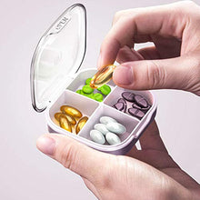 Supvox Portapillole da Viaggio Portapillole 4 Scomparti Portapillole Tascabile Portapillole Porta Vitamine Organizer per Borsa da Viaggio Tasca