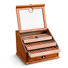 SMEJS Desktop Humidor W/igrometro-Contiene 80-100 sigari, igrometro, deumidificatore, Cigar Box partizione Bagagli