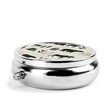 Scatola rotonda per medicina portatile, mini portapillole in metallo, dispenser per tasca, borsa da viaggio, idea regalo
