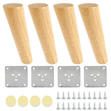 WSZMD 4pcs Gambe Mobili in Legno Massello 8 Cm 15 Cm 20 Cm 20cm Cono Inclinato Divano Letto Tavola E Sedia Piedi di Ricambio Piedi in Pendenza, Comodino (Color : 15CM X 4PCS)