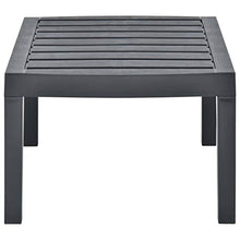 FAMIROSA Tavolo da Salotto per Giardino Antracite 78x55x38 cm Plastica