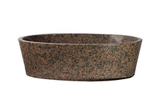 Yuchengstone Lavabo grande in granito, forma ovale, bella venatura, pezzo unico, dimensioni: 53 cm, larghezza 38 cm, altezza 16 cm, peso: ca. 18 kg