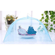 Baoblaze Pieghevole Coperchio Cibo Schermo Tenda Cibo Netto Protector per Picnic All'aperto, Feste, Riutilizzabile Portatile 16x16inch - Blu