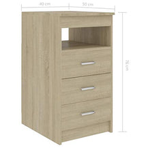 FAMIROSA Cassettiera Rovere Sonoma 40x50x76 cm in Truciolato