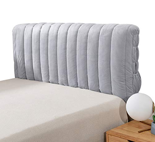 HDGZ Anti-collisione Cuscino Copertura per Testiera per Letto Fodera Elastica Protezione per Decorazione Camera da Letto, Copertura Antipolvere (Color : Light Gray, Size : 180 * 60cm)