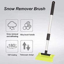 QTWW Pala da Neve Regolabile per Auto 2 Pezzi - Strumento di rimozione efficiente, Pala da Neve da Giardino telescopica Staccabile, Verde