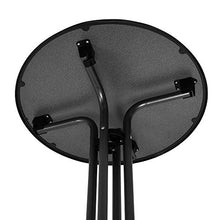 Beautissu Sylt Gastro Tavolo Alto Pieghevole Ø 70 cm Tavolo Bar Esterno Nero - Tavolino da Bar o da Cucina Rotondo per bistrot e Pub - Tavolo da Giardino - Resistente al Calore e ai Graffi