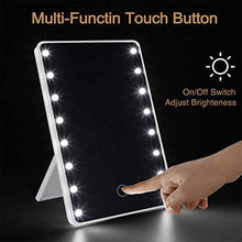 LOVEHOUGE Specchio Cosmetico,Specchio per Il Trucco con 16 Luci A LED,Specchio Cosmetico Illuminato,Oscuramento Continuo,Rotazione di 180 Gradi