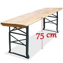 Deuba Tavolo da Birreria Alto da Bar Stile Oktoberfest Pieghevole Legno 170cm Altezza Regolabile con Foro ombrellone