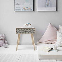 Rebecca Mobili Comodino 1 cassetto, tavolino da Divano Moderno, Legno, Marrone Chiaro Grigio, Soggiorno Camera da Letto - Misure: 57 x 45 x 30 cm (HxLxP) - Art. RE6117