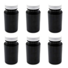 Contenitore rotondo per pillole in plastica da 100 ml, con coperchio, per medicine, tablet, capsule, dispenser per pillole (marrone scuro/nero), 6 pezzi
