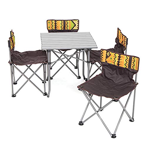 Set tavolo e sedia da esterno Tavoli e sedie portatili Autopilot, tavoli da picnic all'aperto e sedie, tavoli da picnic in lega di alluminio da campeggio, tavolini impermeabili, ultra-leggeri e durevo