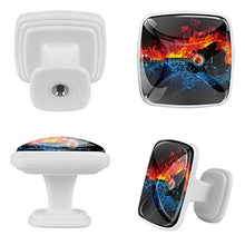 Chitarra acqua e fuoco 4 PCS Pomelli per Porta, Pomolo per Mobile, Pomelli per Mobili con Viti, Maniglia per Armadietto, Pomelli per Porta, Pomelli per Cassetti per Porta, Armadio, Cassetto e Credenza