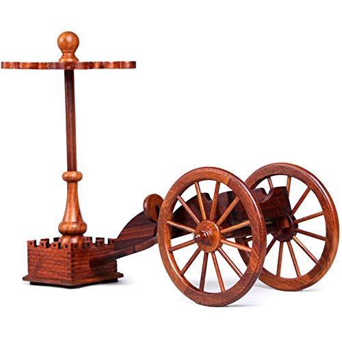MTBH PMTBHElegante portabottiglie in Legno con Supporto in Vetro per Artigianato da Tavolo portabottiglie espositore da Cucina in Stile Antico Regalo