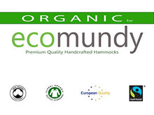 ECOMUNDY Pure XL 380 verde - Amaca da giardino premium - verde solido - cotone organico - GOTS - 160x260x380cm