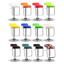 TopJiä Regolabile Sgabello Avere PU Pelle,Economico Sgabelli da Bar A 360 Gradi Girevole con Poggiapiedi,Bar Seggiolone Regolabile da Bar,Aumentare Cromo Base 41cm