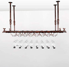 FGDSA Scaffali galleggianti Portabottiglie Industriale retrò Portabicchieri Portabicchieri Portabottiglie Portabottiglie a Testa in Giù Appendiabiti da Tavolo Portabottiglie (Dimensioni: 100 cm)