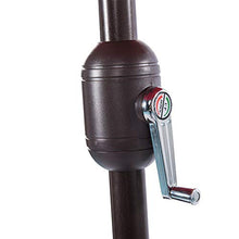 Ombrellone A Mezzaluna Esterno 2.7 M * 1.4 M Tenda da Sole in Poliestere con Manovella Base Non Inclusa, per Giardino Terrazza Patio LDFZ