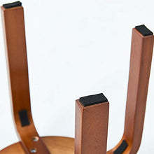 Sgabello in legno massello x2, sgabello rotondo multifunzionale, sgabello spogliatoio, forte capacità portante, adatto per cucina, soggiorno, sala da pranzo, con tappetino antiscivolo/Marrone