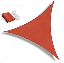 LINGXING Tenda A Vela Triangolare, Resistente all'Acqua, Tettoia Parasole da Giardino, 96,5%, Blocco UV, con Corda Libera (3x3x3m,Rosso ruggine)