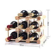 WEI-LUONG Vino di Legno Solido Rack di Legno Creativo Wine Rack Possono Essere assemblati 32x26x28cm Semplice Wine Rack