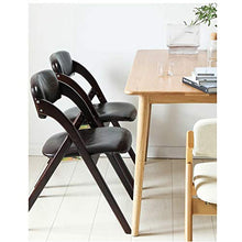 Chair QL sedie richiudibili Sedia Pieghevole Per Computer In Legno Massello, Sedile Pieghevole In Pelle PU, Sedia Da Esterno Pieghevole In Legno, Per Veranda, Giardino O Mobili Per La Casa, Nessun Mon