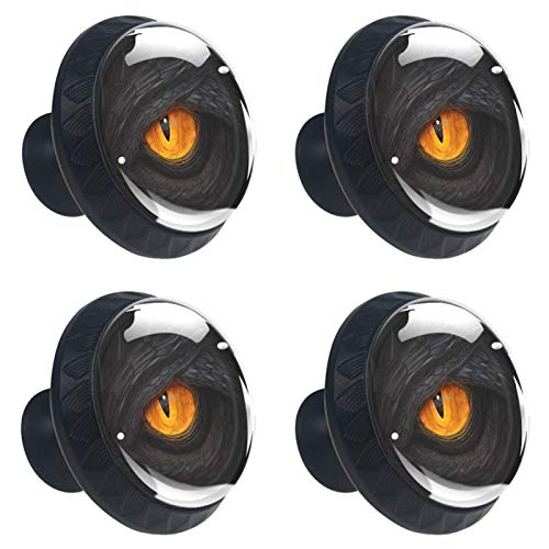 Set di 4 maniglie rotonde per armadio da cucina, credenza, cassettiera, cassettiera, con viti, per cucina, comò, armadietto, bagno, armadio