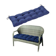 Cuscino da banco reclinabile per sedia pieghevole quadrato in cotone, cuscino per pausa pranzo o sedia a sdraio per mobili da giardino o patio interno blu navy