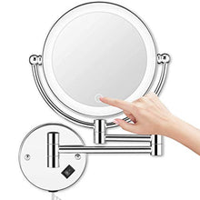 MRJ Specchio Trucco con Ingrandimento 5X/1X Specchio Parete LED Specchio Estensibile da Bagno Rotazione a 360° Ideale per Bagno Hotel Spa, EU Plug