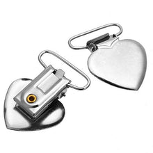 N\C 10 Peach Heart Bretelle Bretelle Metallo Ciuccio Clip Holder Strap Brace Morsetti per Diy Panno Accessori