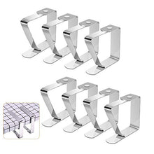 Dulau 8 Pezzi Tovaglia Clip in Acciaio Inossidabile, Gadget Molla Fermatovaglia, Morsetti per Tovaglia Esterni Porta Tovaglie Clip Holder Tablecloth Clip Regolabile, Porta Tovaglie per Outdoor Party