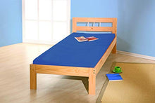 Inter Link Farm D20, Single bed frame 96x206x72 h cm, Colore Natural, Solid wood