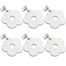 Pesi per tovaglia, 6 pezzi, morsetti per ristorante e cucina, resistenti con clip da giardino, in acciaio inox, per casa, matrimoni, feste, picnic, interni ed esterni (fiori)