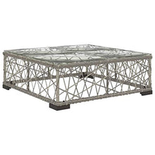 SKM Set Divani da Giardino 6 pz con Cuscini in Polyrattan Grigio L