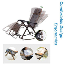 XLYYHZ Sedia Zero Gravity Sedie a Dondolo Sedia da Giardino reclinabile Mobili da Giardino per Esterni | Lettino Pieghevole Lettino Prendisole Regolabile Reclinabile per Cortile Soggiorno Balcone P