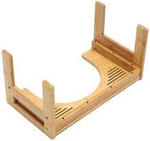 Sgabello Scaletta Pieghevole Sgabello da toilette accovacciato, altezza regolabile, sgabelli per il bagno Squat per adulti e bambini, legno di bambù naturale - Step up, Poggiapiedi, Aiuto per servizi