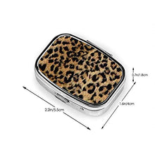 Supporto per tablet della medicina della scatola della pillola quadrata d'argento di modo di stampa del leopardo