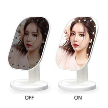 Faus Koco. Rosa Vanity specchio di trucco, touch dimmer dello specchio del LED dello schermo di tocco di trucco dello specchio di lusso specchio con 20 luci a LED 180 gradi da tavolo regolabile specch
