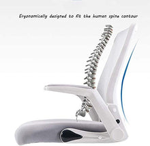 DINGZXC Sgabelli da Bar Sedia Girevole Sedia da Ufficio, Rotazione a 360 ° Ergonomia Schienale Pieghevole Sedia Direzionale Elevabile Corrimano Rotante,Nero