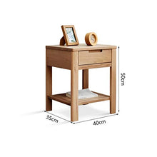 Comodino in Legno massello, monostrato con Camera da Letto a cassetti Nordic Economy Moderno Armadio Minimalista Piccolo carico 300 kg-35x40x50 cm FANJIANI