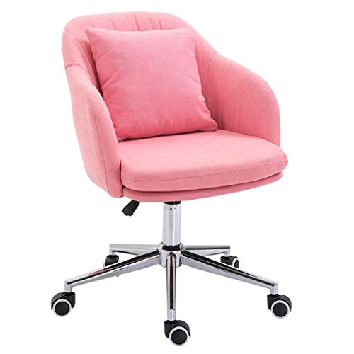 zvcv Sedia per Computer da casa Sedia da scrivania Piccola, Sedia da Ufficio ergonomica Regolabile in Altezza, Girevole a 360 Gradi, Marrone